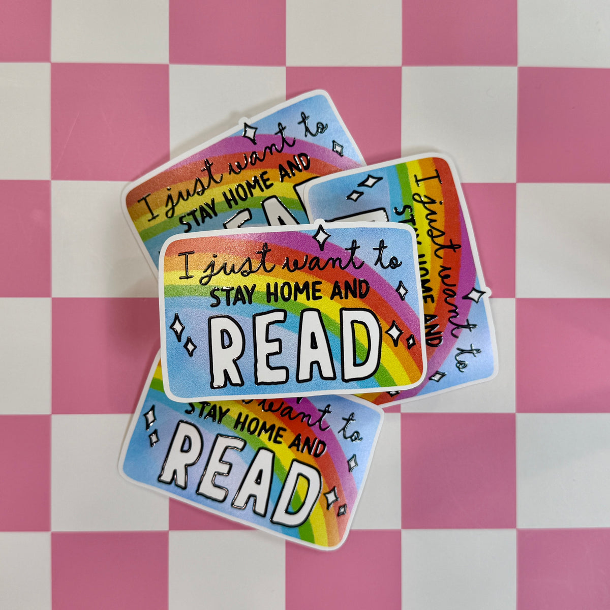 Stay Home & Read Sticker