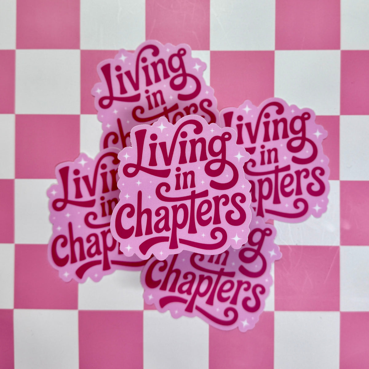 Living in Chapters Sticker