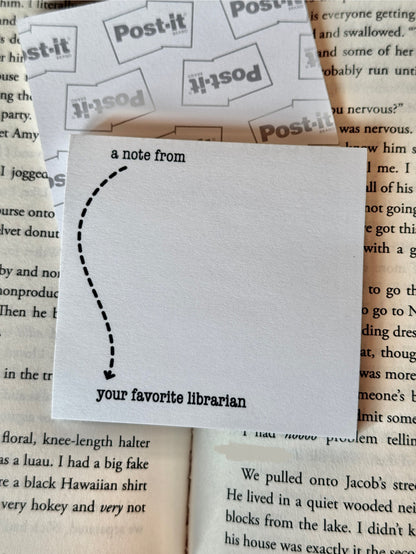 Your Favorite Librarian Post-It Note
