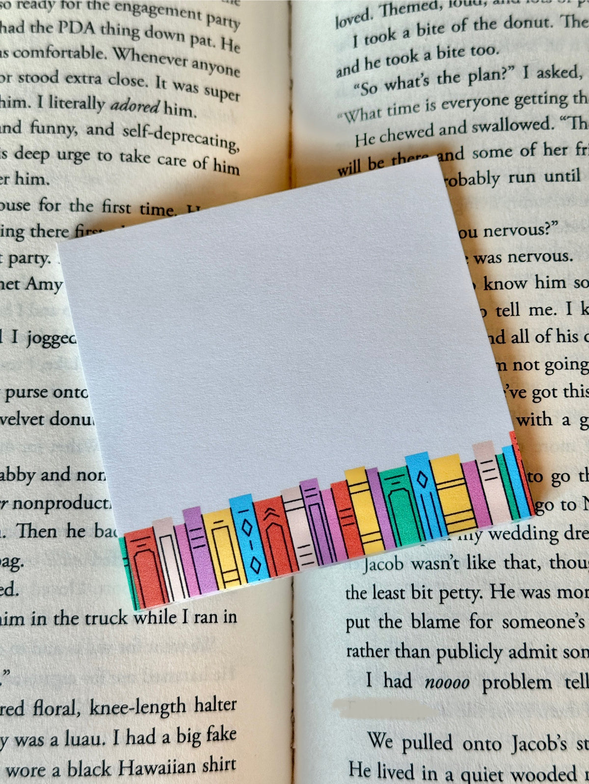 Rainbow Bookstack Post-It Note