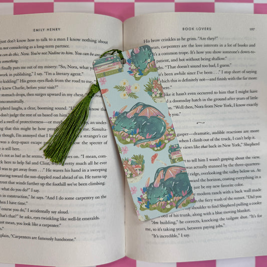 Sleepy Dragon Metal Bookmark
