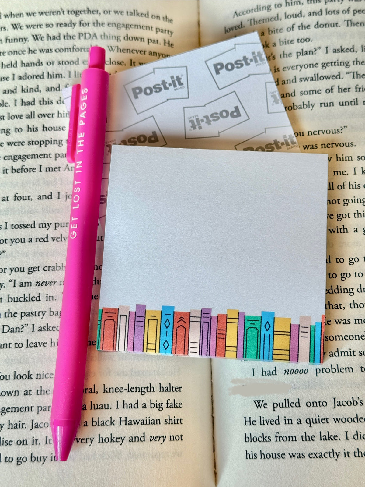 Rainbow Bookstack Post-It Note
