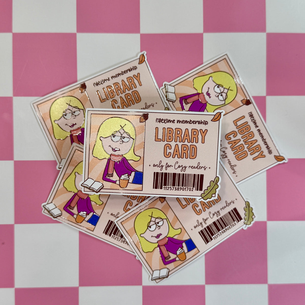 Lizzie Library Card Sticker