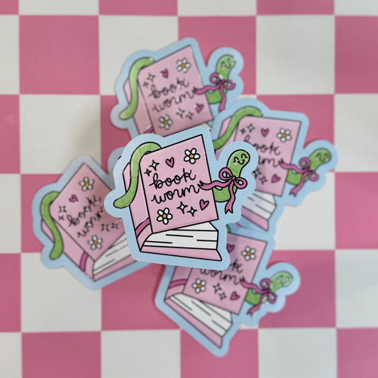 Book Worm Sticker