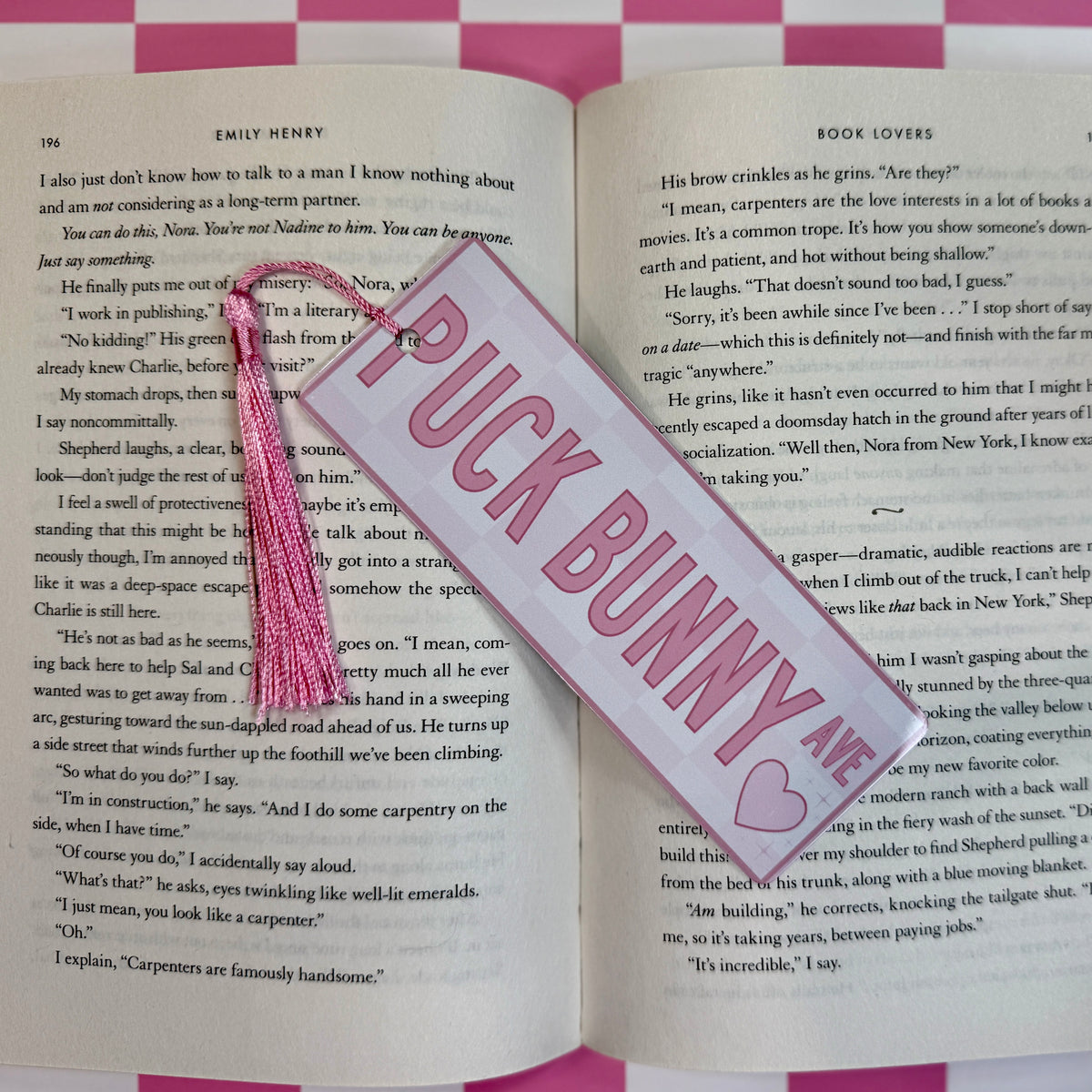 Puck Bunny Ave Metal Bookmark