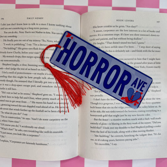 Horror Ave Metal Bookmark