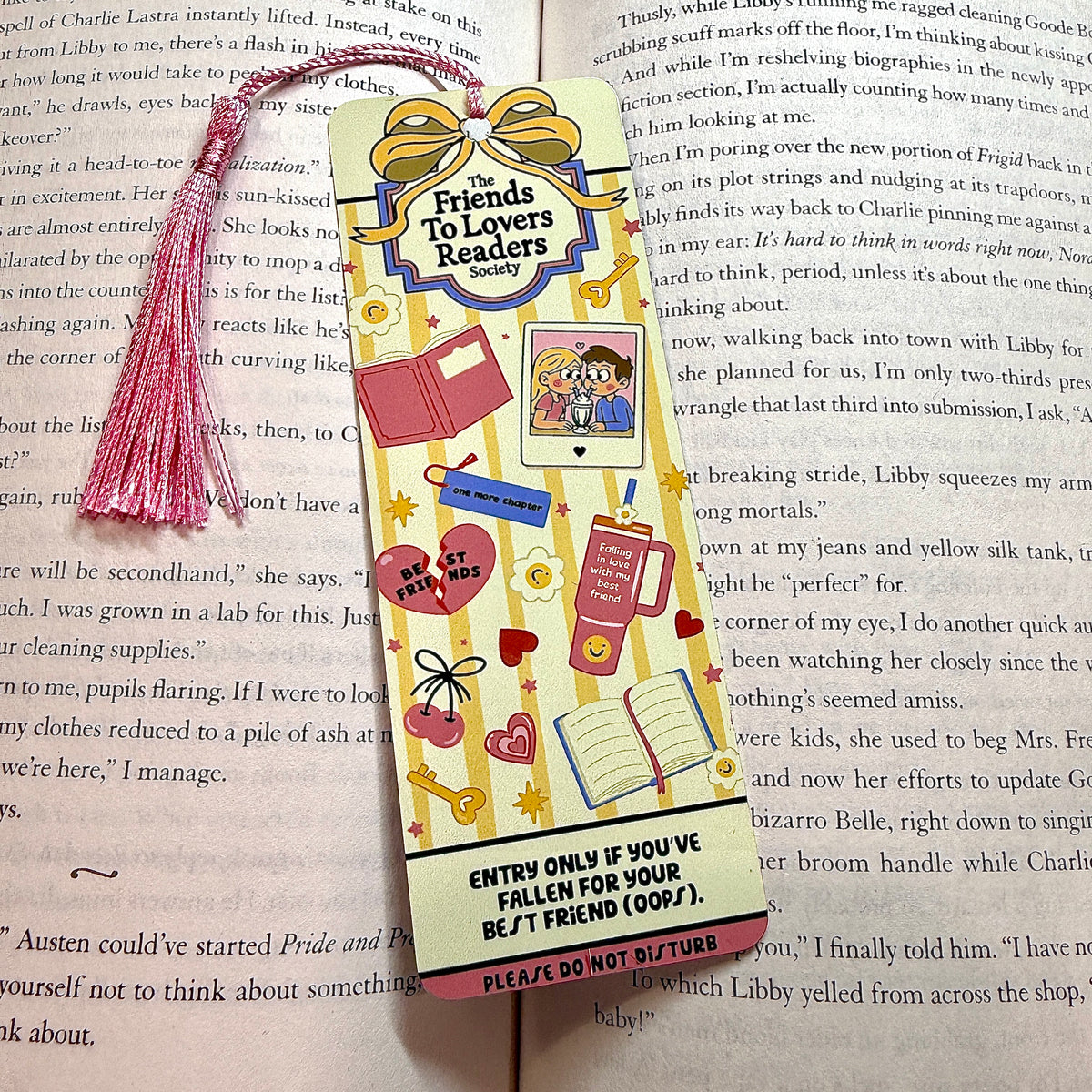 Friends to Lovers Reader Society Metal Bookmark