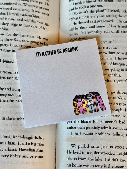 I’d Rather Be Reading Post-It Note