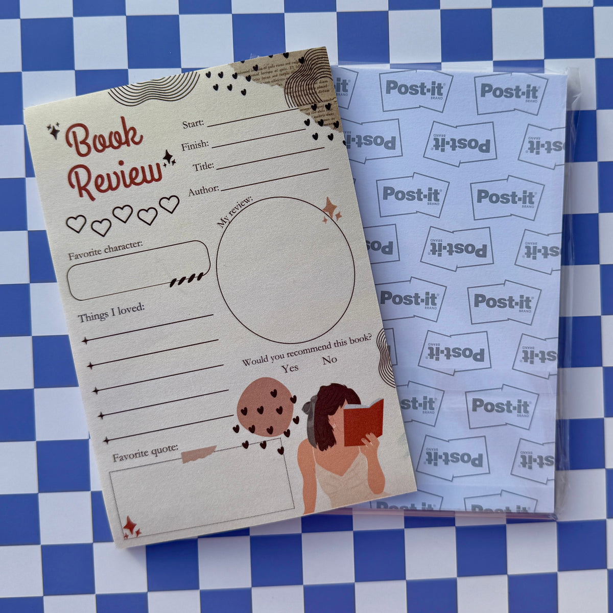 Boho Book Review Post-It Note