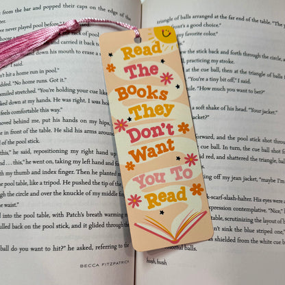 Read The Banned Books Metal Bookmark
