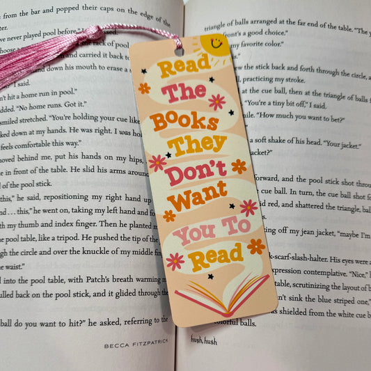 Read The Banned Books Metal Bookmark