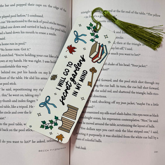 Secret Gardens Metal Bookmark