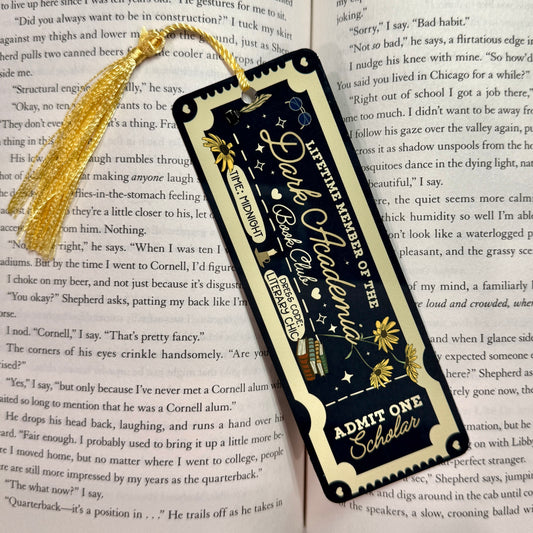 Dark Academia Metal Bookmark