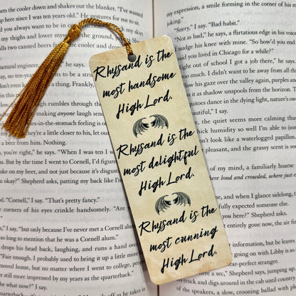 Rhysand is the Best Metal Bookmark